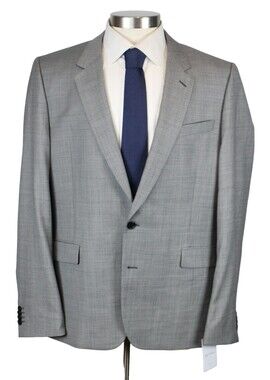 Paul Smith Suit 48 L (58 EU) Mens Light Grey Wool Tailored Fit 2 Piece Portugal